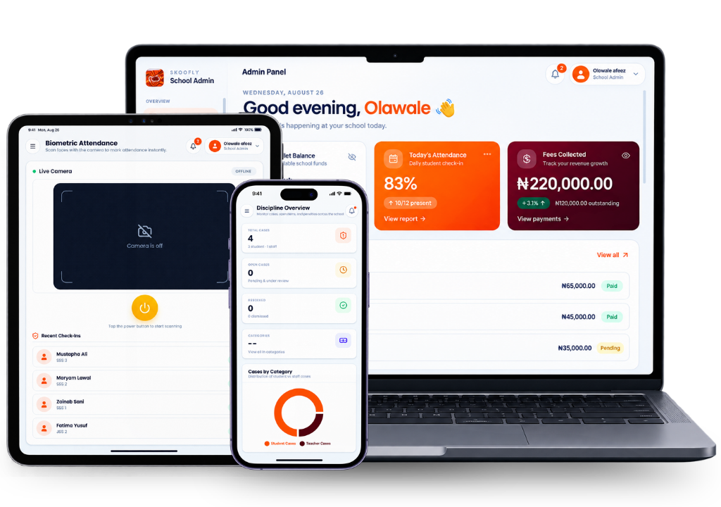 Skoolfly dashboard preview
